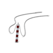 vertical-bar-necklace-seven-princess-cut-diamond-with-ruby-in--FDPD8416GRUDR-NL-WG
